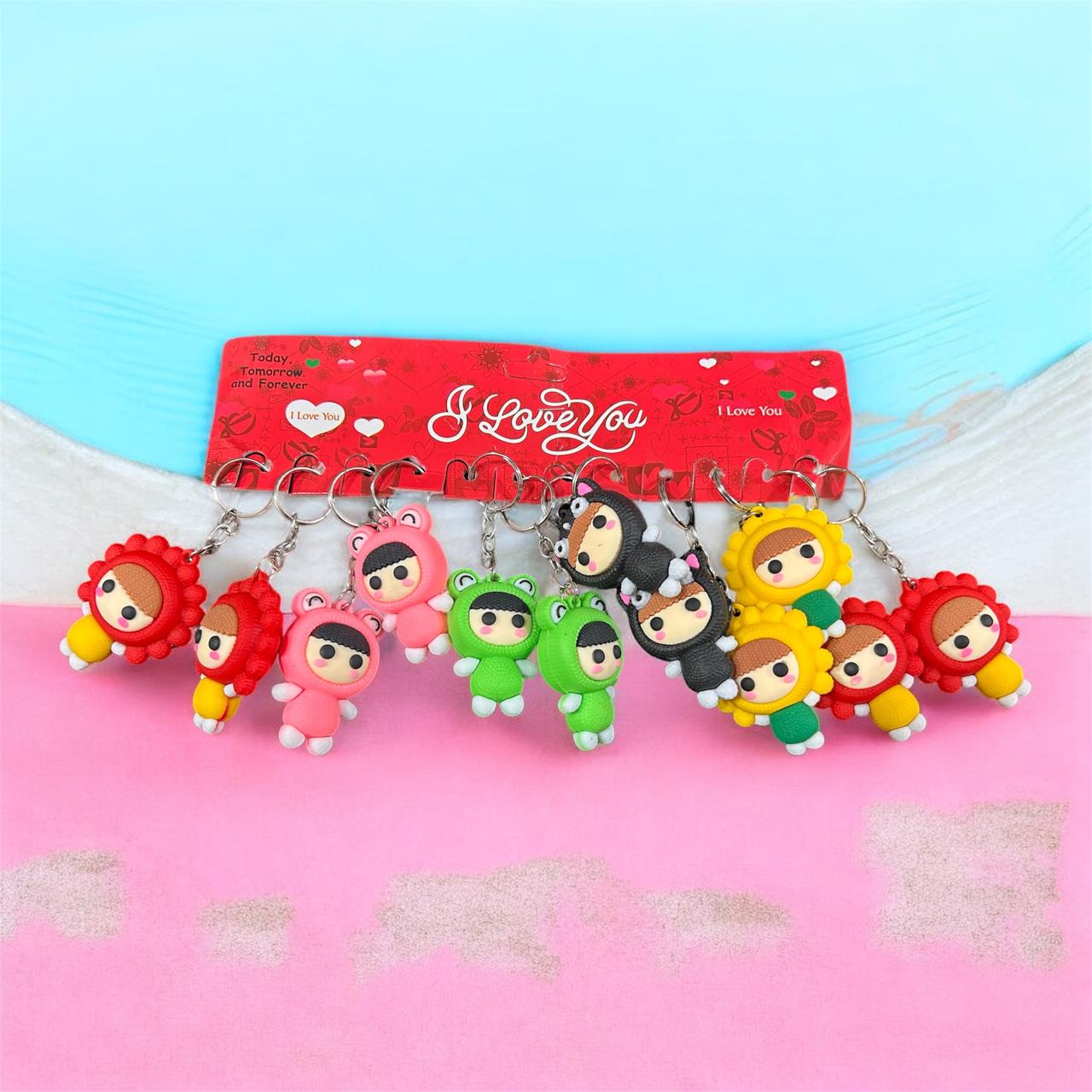 Cute Cartoon Keychains( pack of 12)