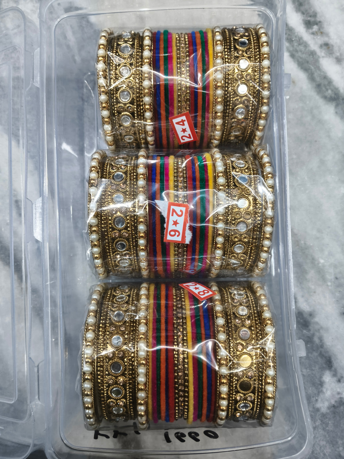 Premium karwachauth metal churi (pack of 3 sets)