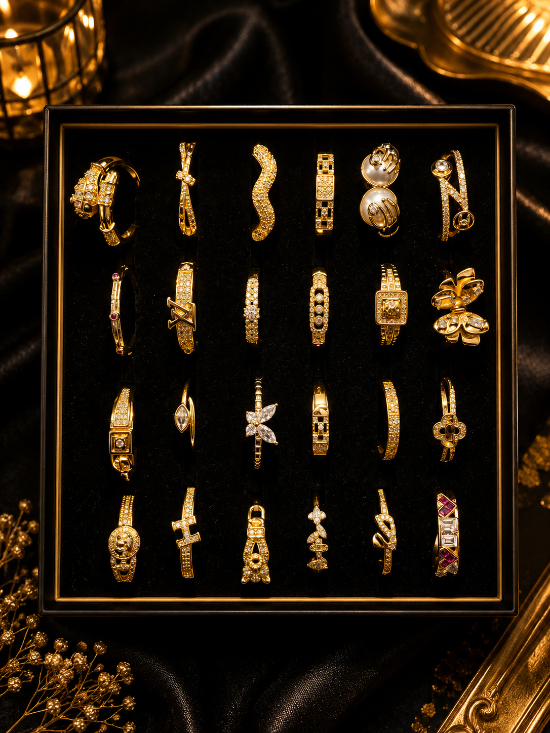 Anti Tarnished AD rings ( pack of 24)