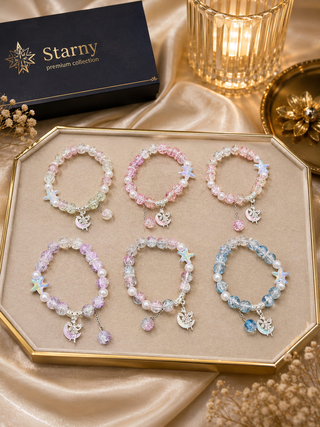Korean bracelets ( pack of 12)