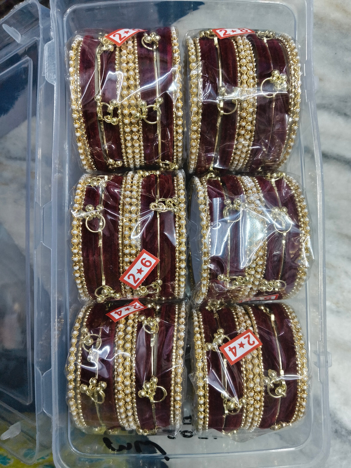 Premium karwachauth metal churi (pack of 6 set)