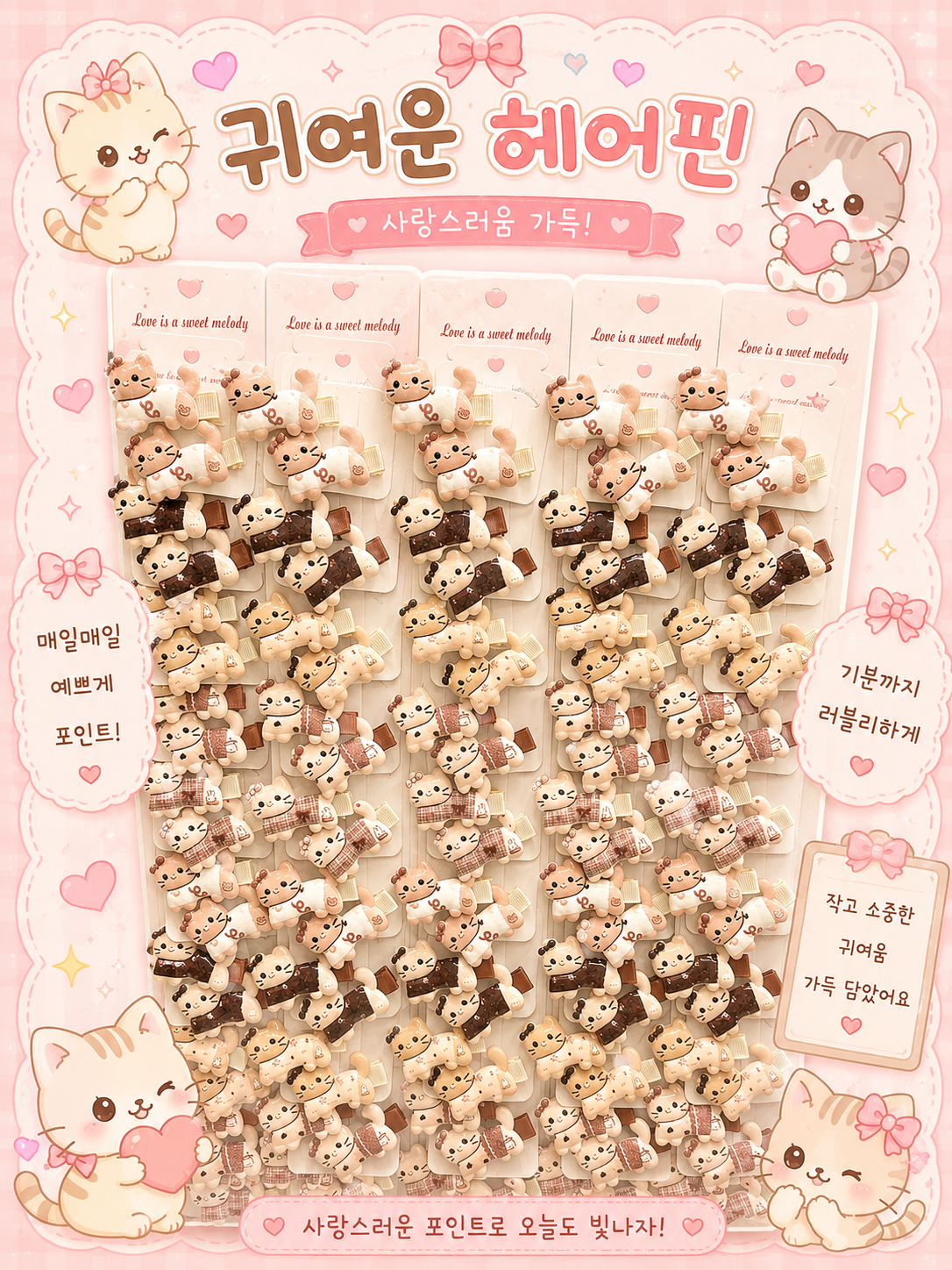 Kawaii Snap Clips ( pack of 1 strip includes 10 pairs)