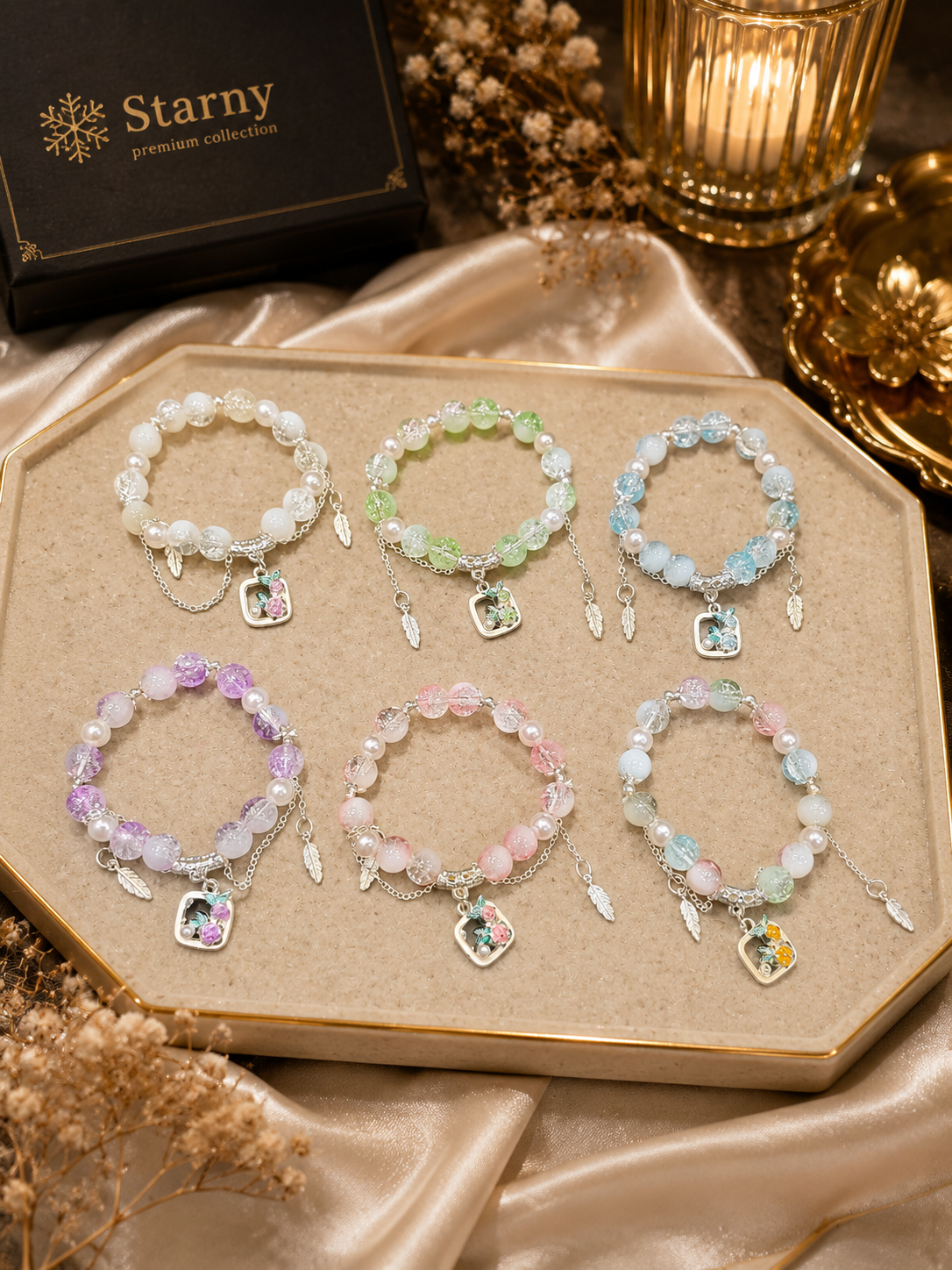 Korean bracelets ( pack of 12)