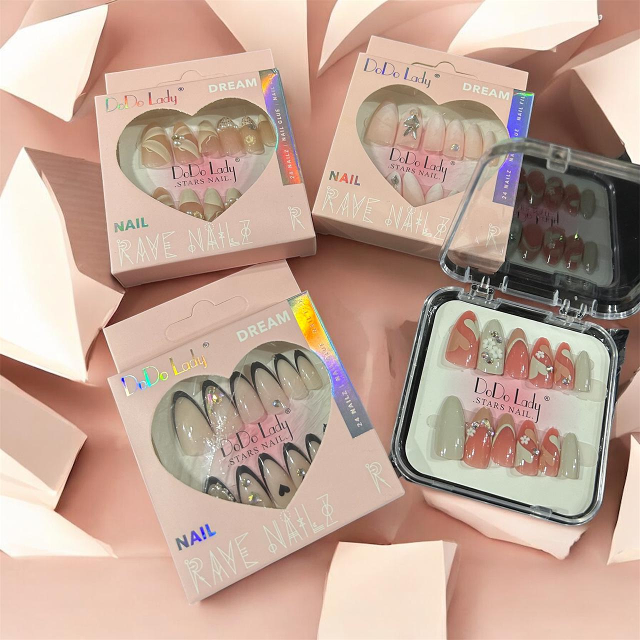 Professional DIY Press-On Nails – Natural Look Nail Art Set ( pack of 12)