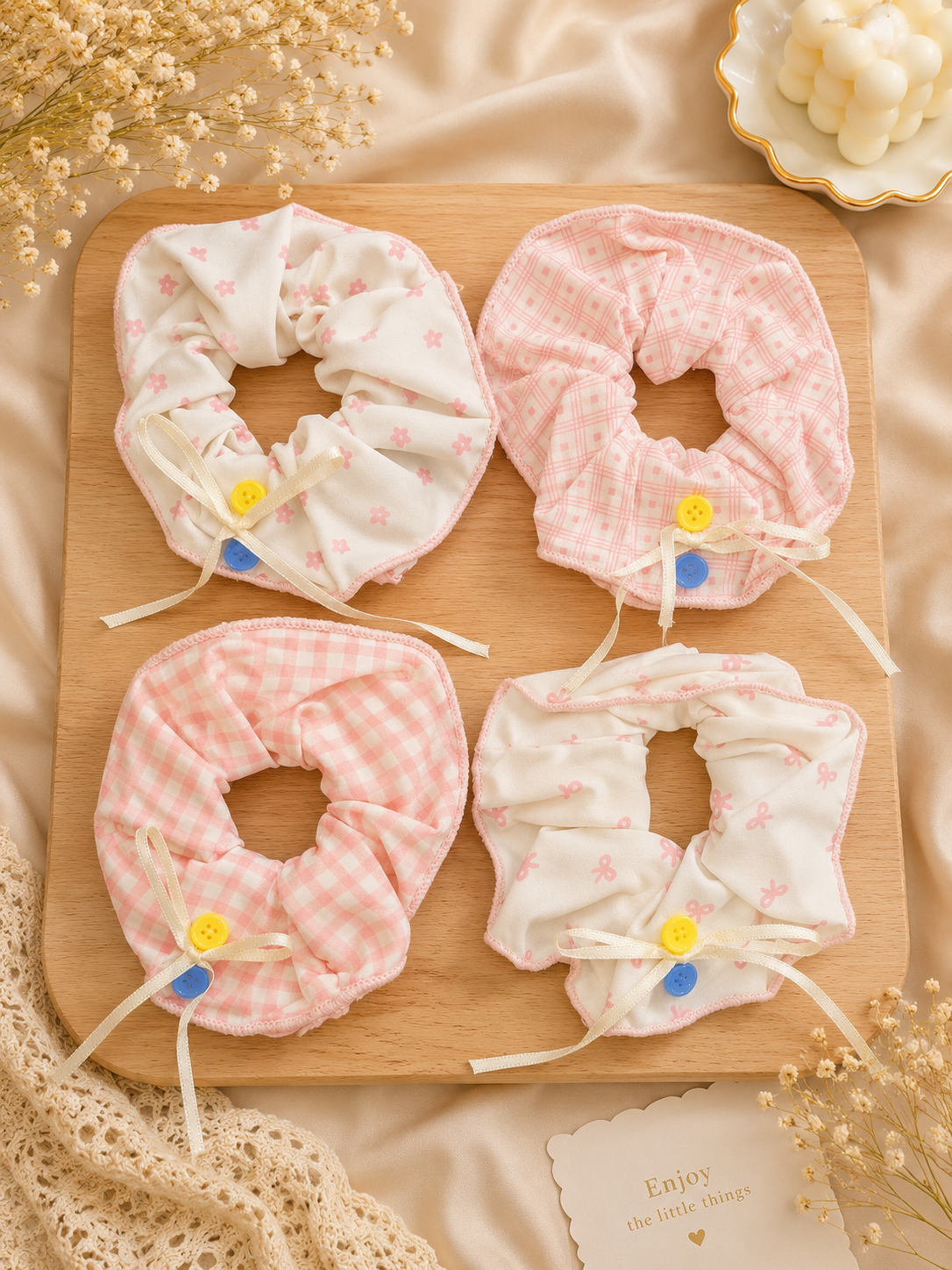 Korean scrunchies ( pack of 12)
