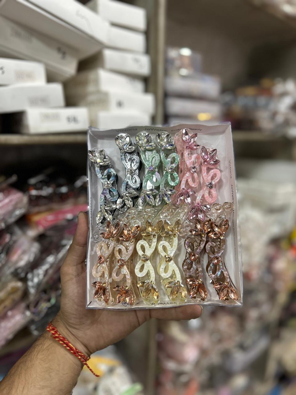 Party wear korean banana clip (pack of 12)