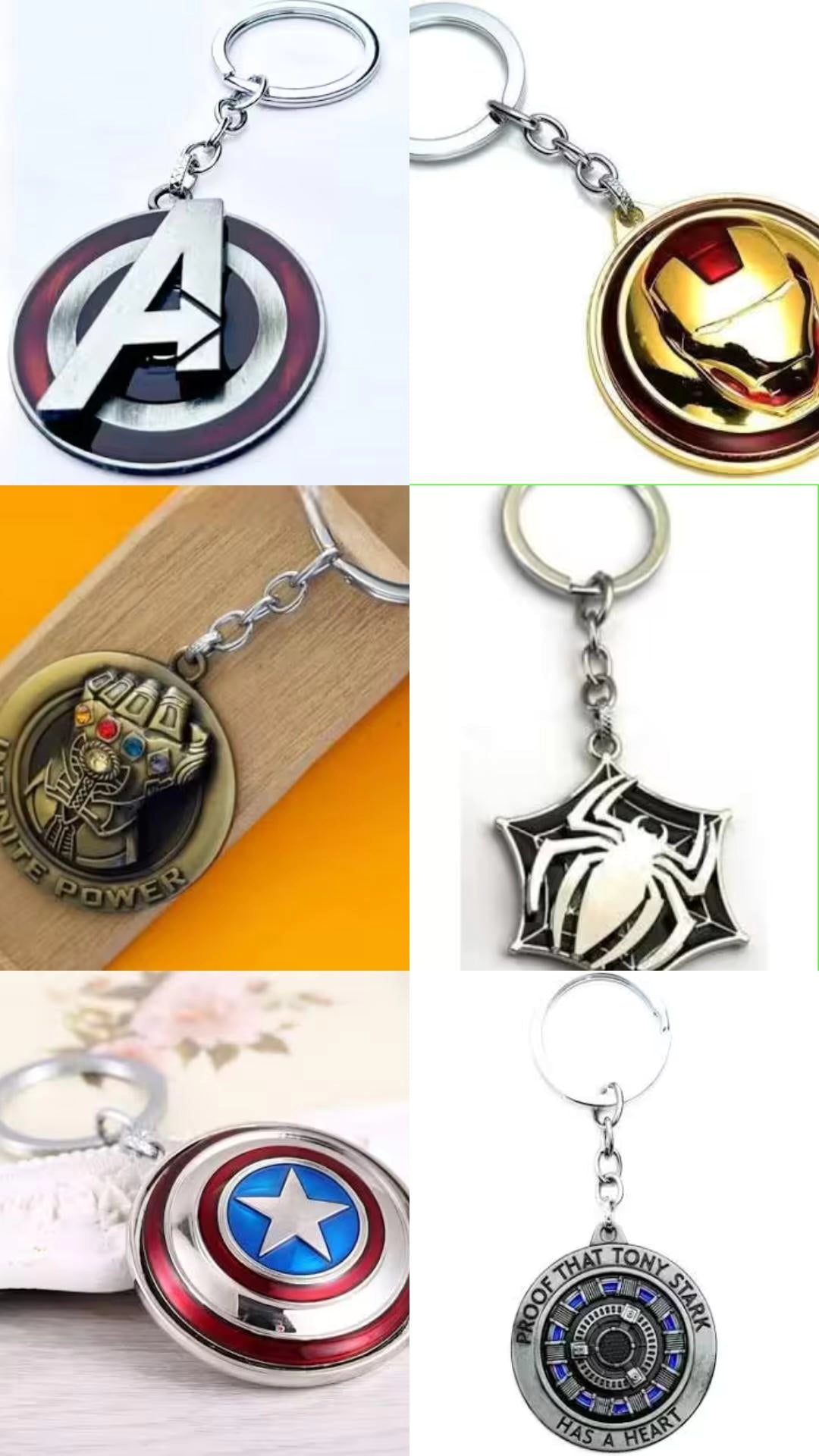Revolving keychain (pack of 25 mix characters)