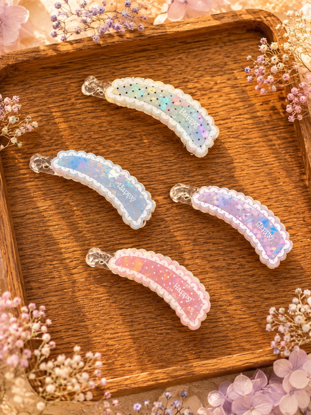 Kawai banana clips ( pack of 12)