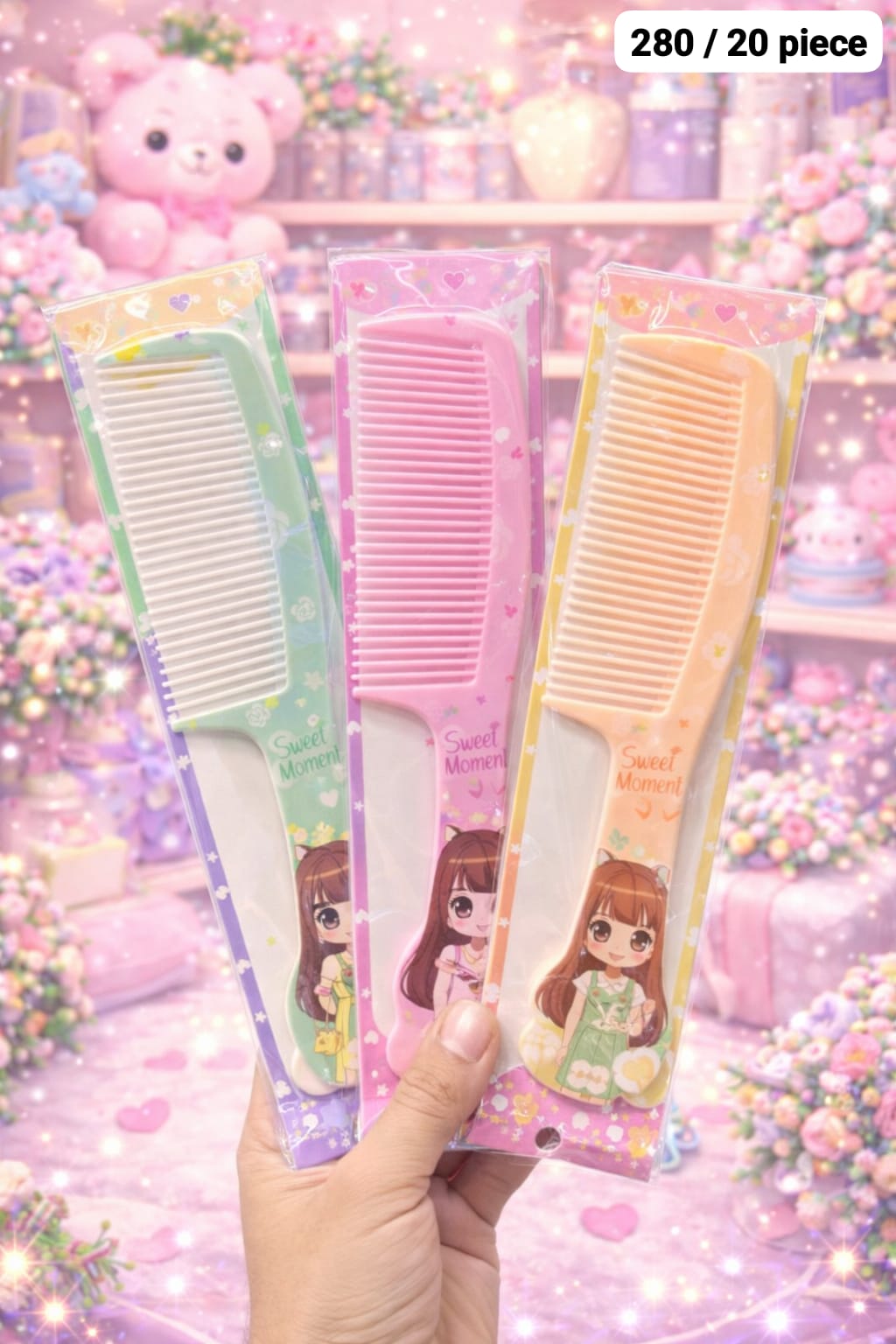 Kawaii style korean comb( pack of 20 piece)