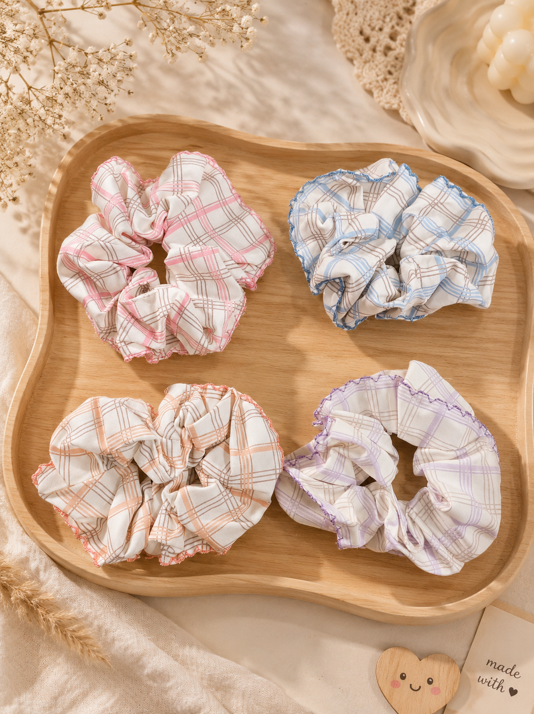 Korean scrunchies ( pack of 12)