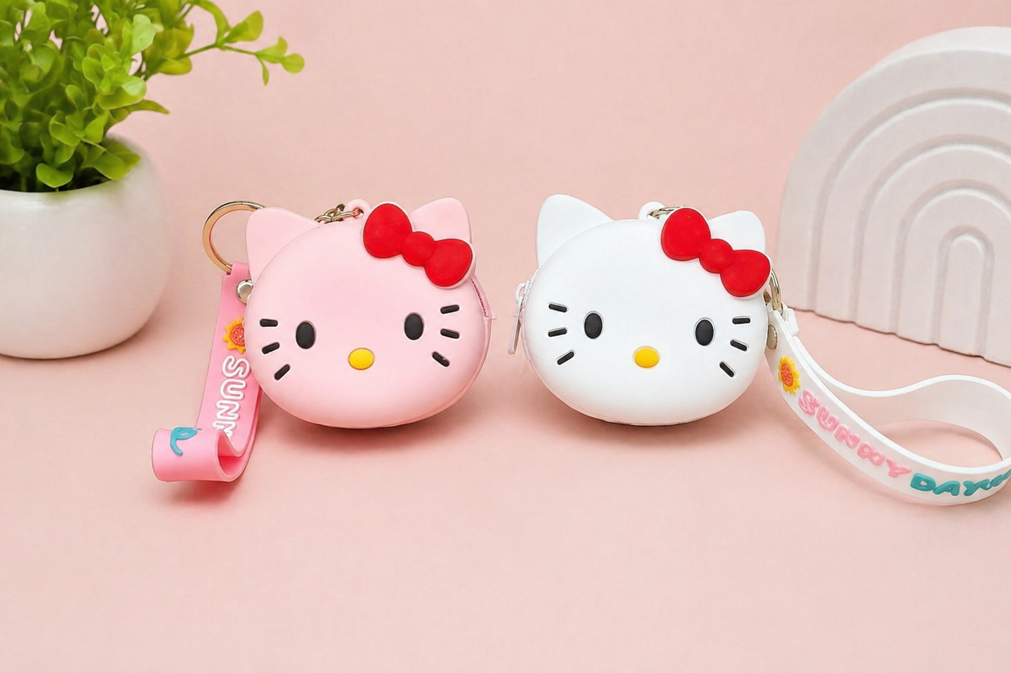 Silicon pouch keychain plus bag charms pouch ( pack of 12)
