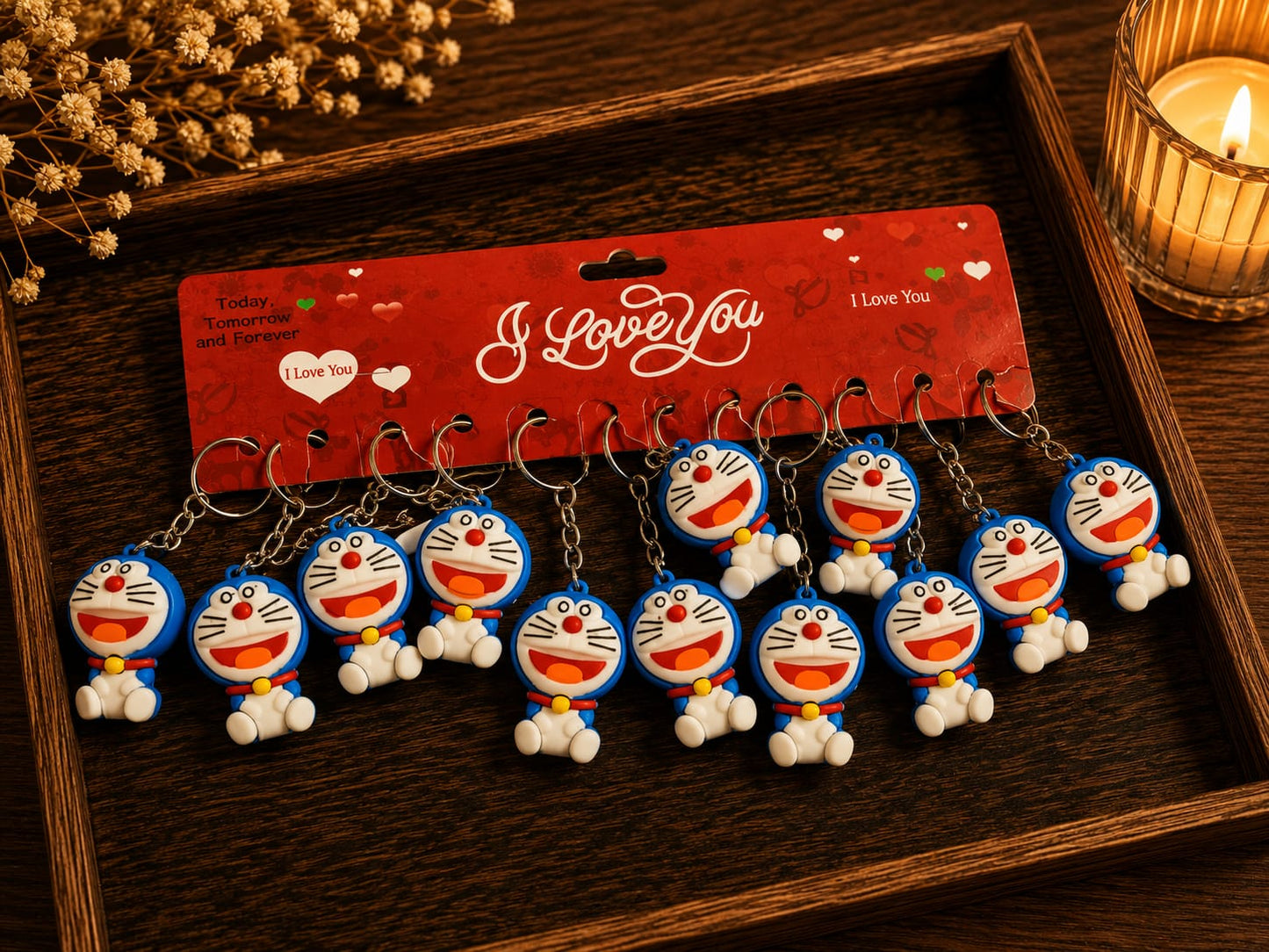 Pvc Rubber keychains medium size ( pack of 12)