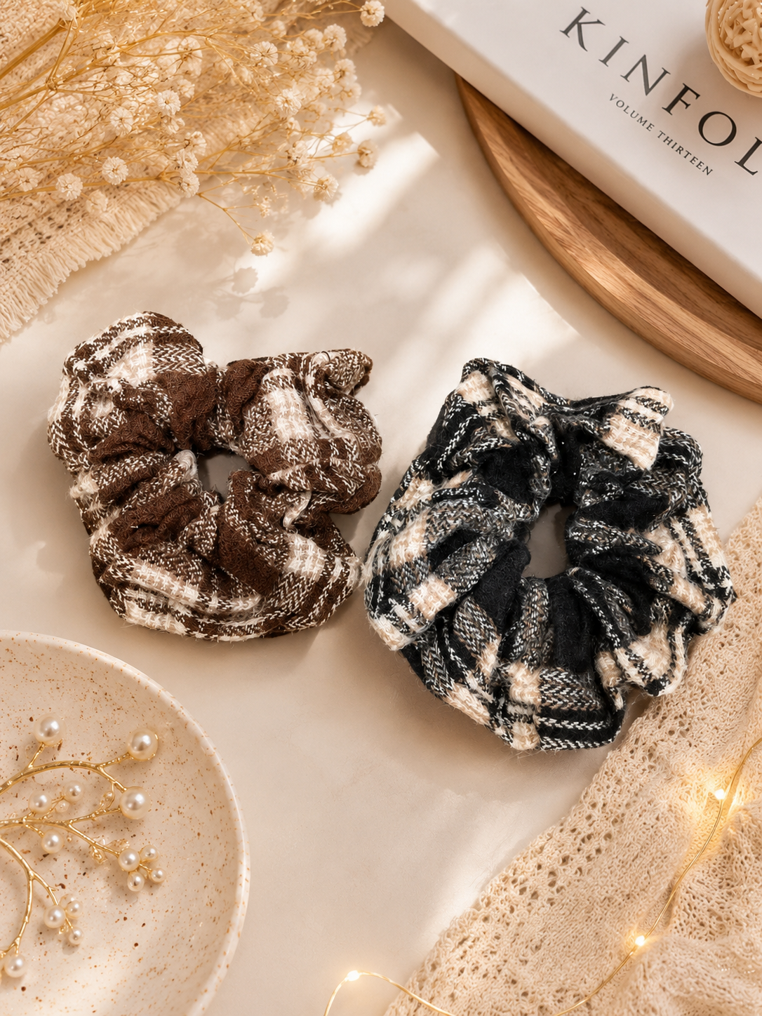 Korean premium scrunchies ( pack of 12)