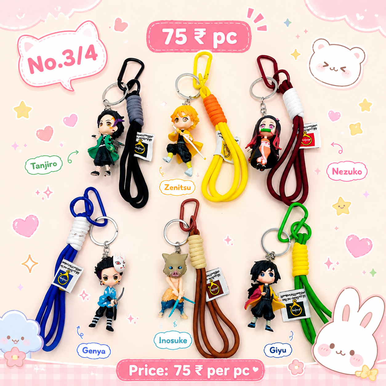 Kawai Bag charms premium ( pack of 12)