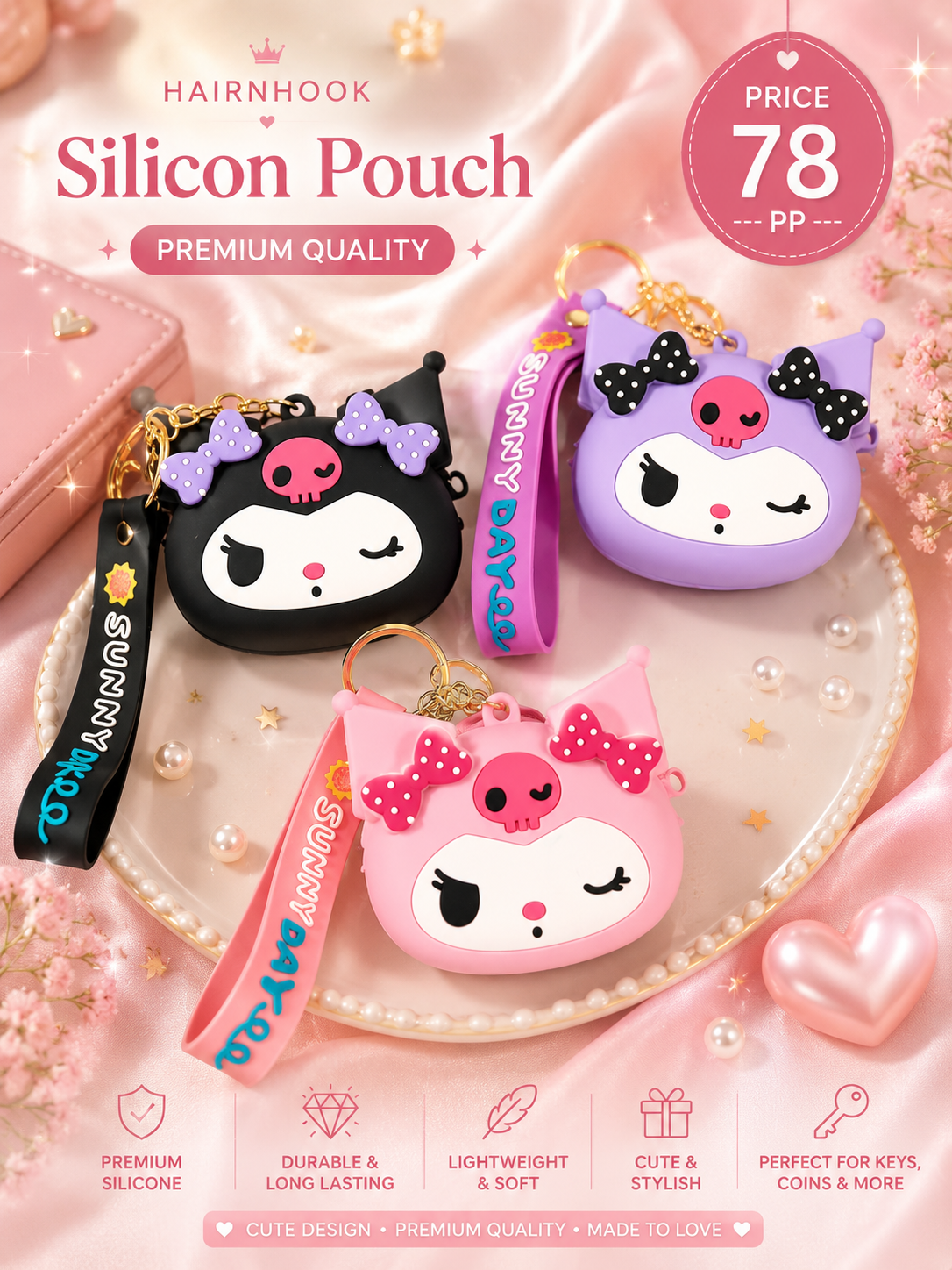 Silicon pouch ( pack of 6)