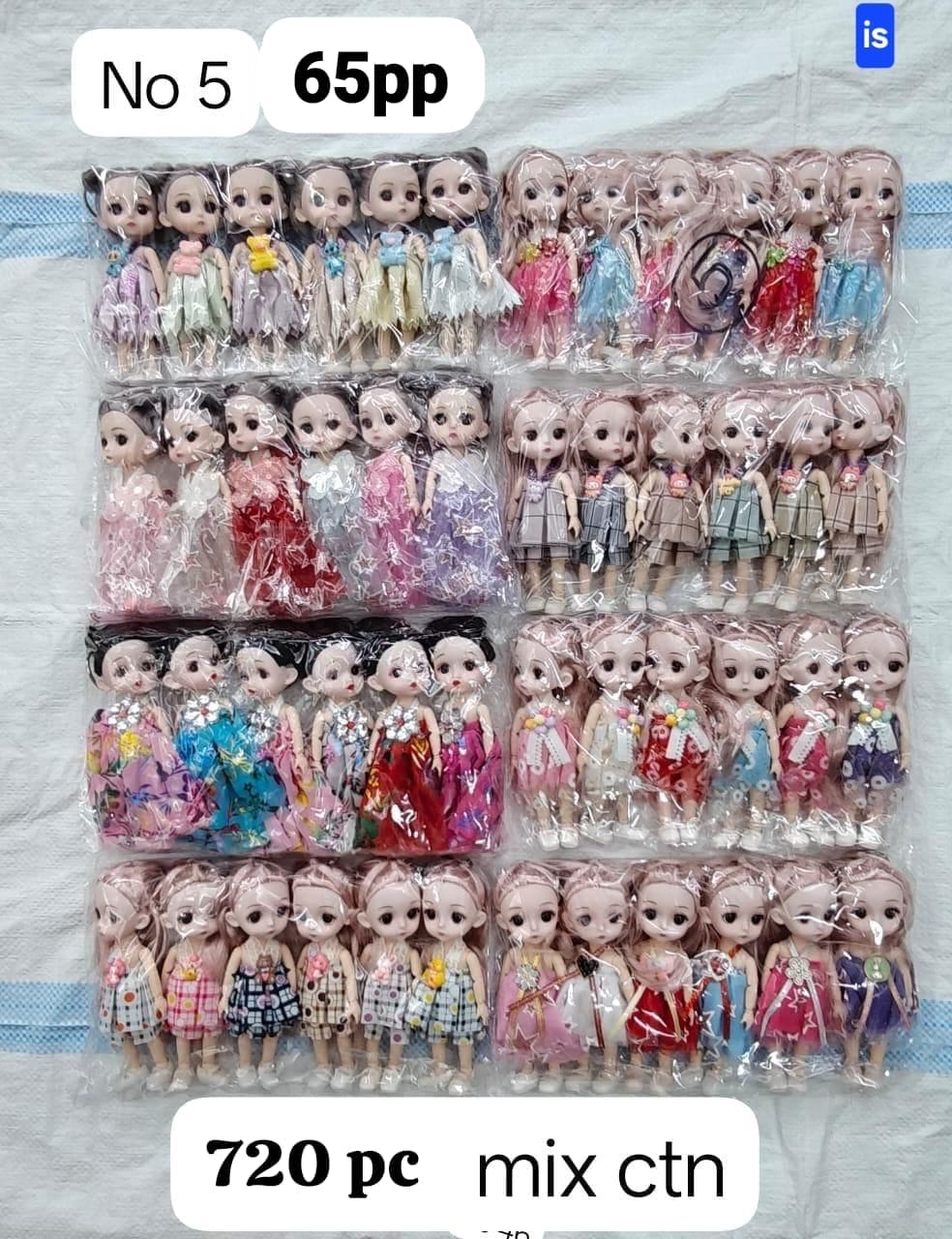 Doll keychain ( pack of 12)