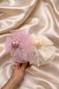 Luxury Net Flower Hair Bun Clips +hairband 2 in 1– Elegant Bridal & Party Hair Accessories for Women and girls (pack of 12)
