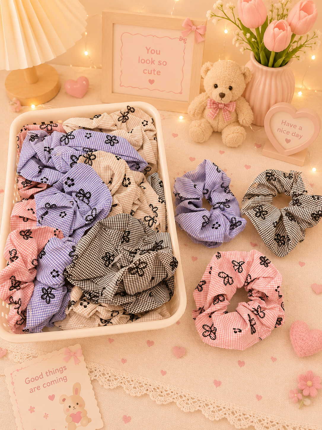 Premium quality scrunchies (pack of 12)