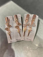 Rose Gold Floral Hair Clip – Korean Luxury Crystal Barrette Pin for Women(pack of 6)