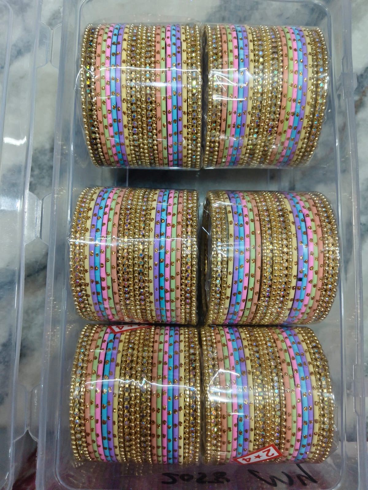 Premium karwachauth metal churi (pack of 6 sets)