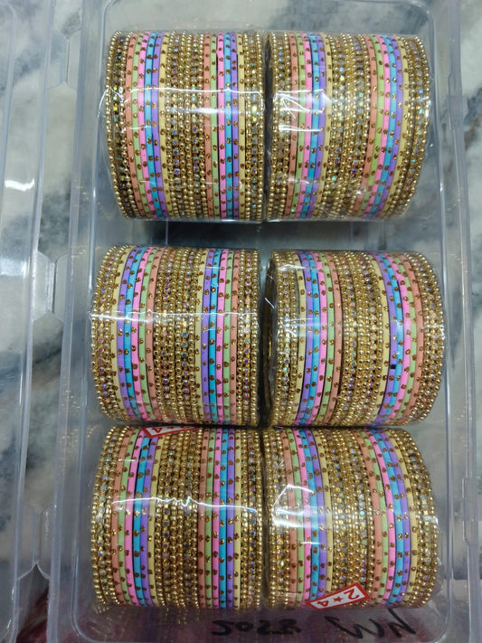 Premium karwachauth metal churi (pack of 6 sets)