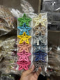 Korean Star Flower Hair Claw Clips Set – Cute Pastel Star Hair Clutcher for Women & Girls (pack of 12)