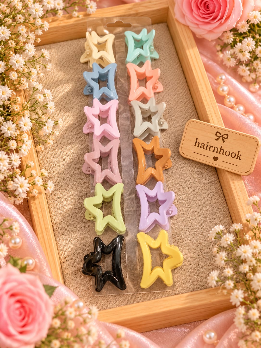 Korean mini cluchter premium quality ( pack of 12)