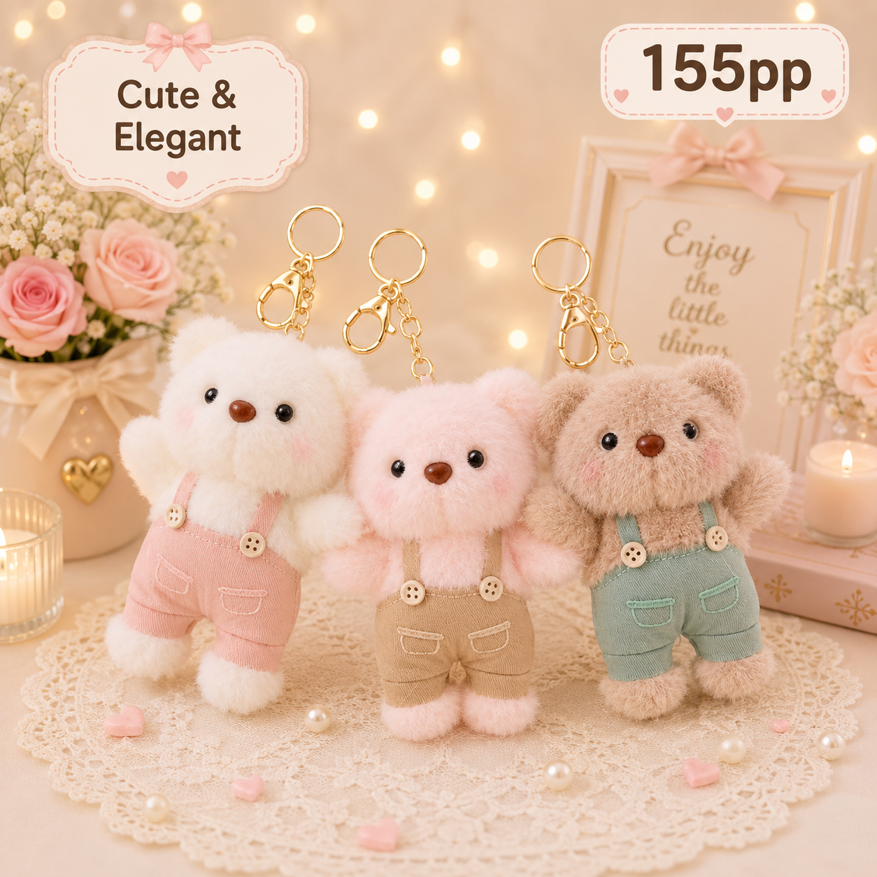 Premium plushies keychain ( pack of 6)
