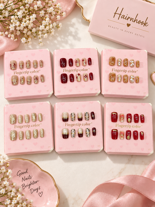 Premium Korean acrylic nails (pack of 12)