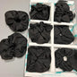 Classic Black Fabric Hair Scruncher Set – Soft Stretchable Everyday Ponytail Holders ( pack of 12)