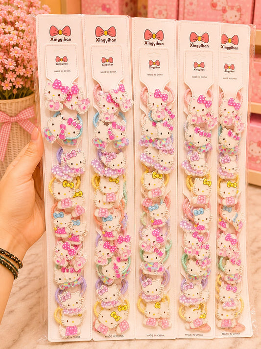 Korean cute hairrubber band for kids(pack of 10 pair in one strip)