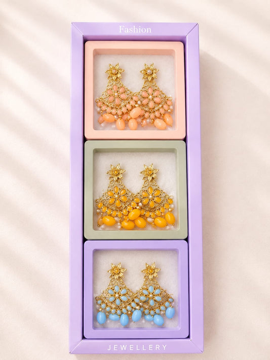 Indian style earrings for woman (pack of 6)