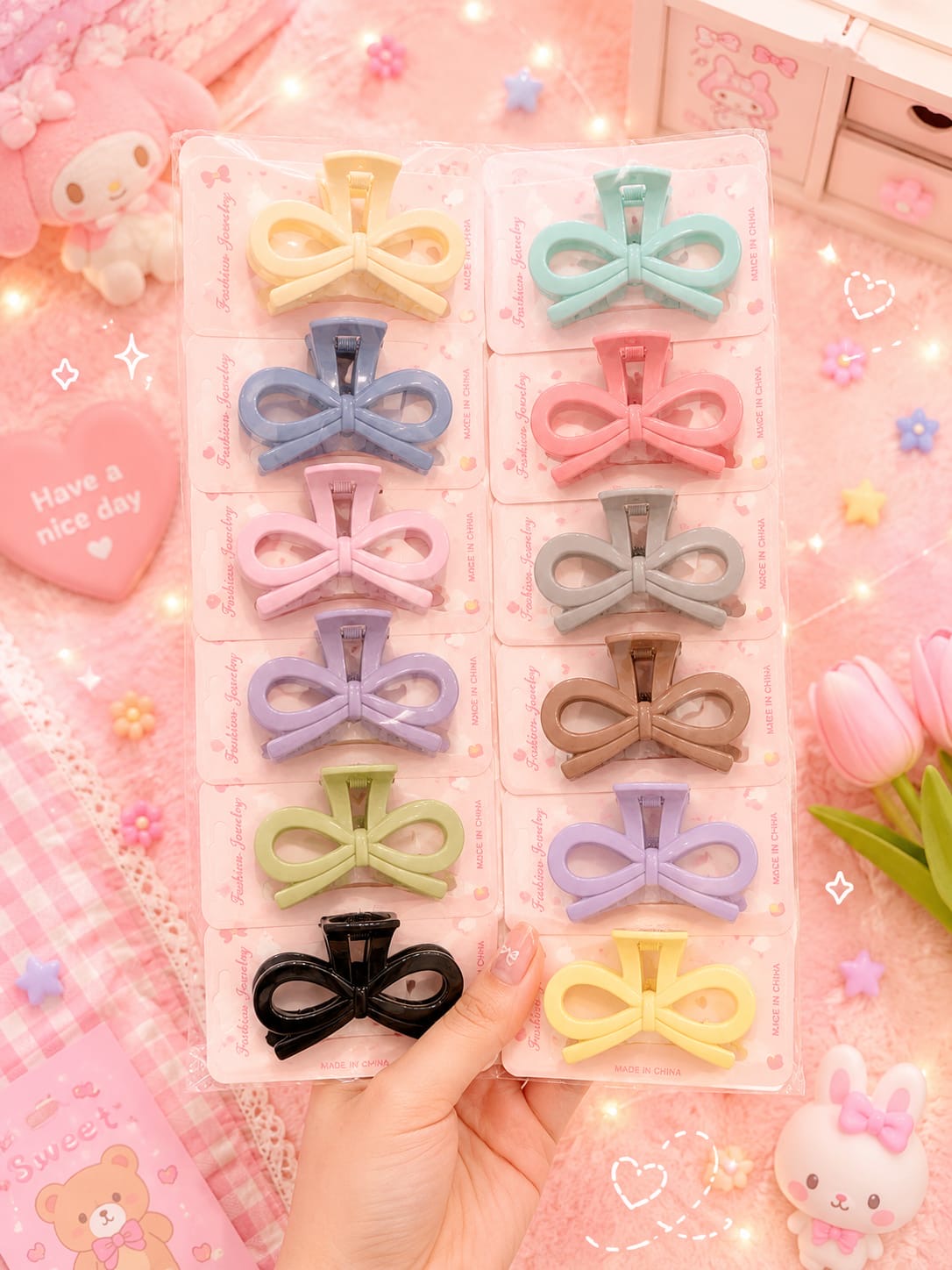 Korean hair claw clip(pack of 12)