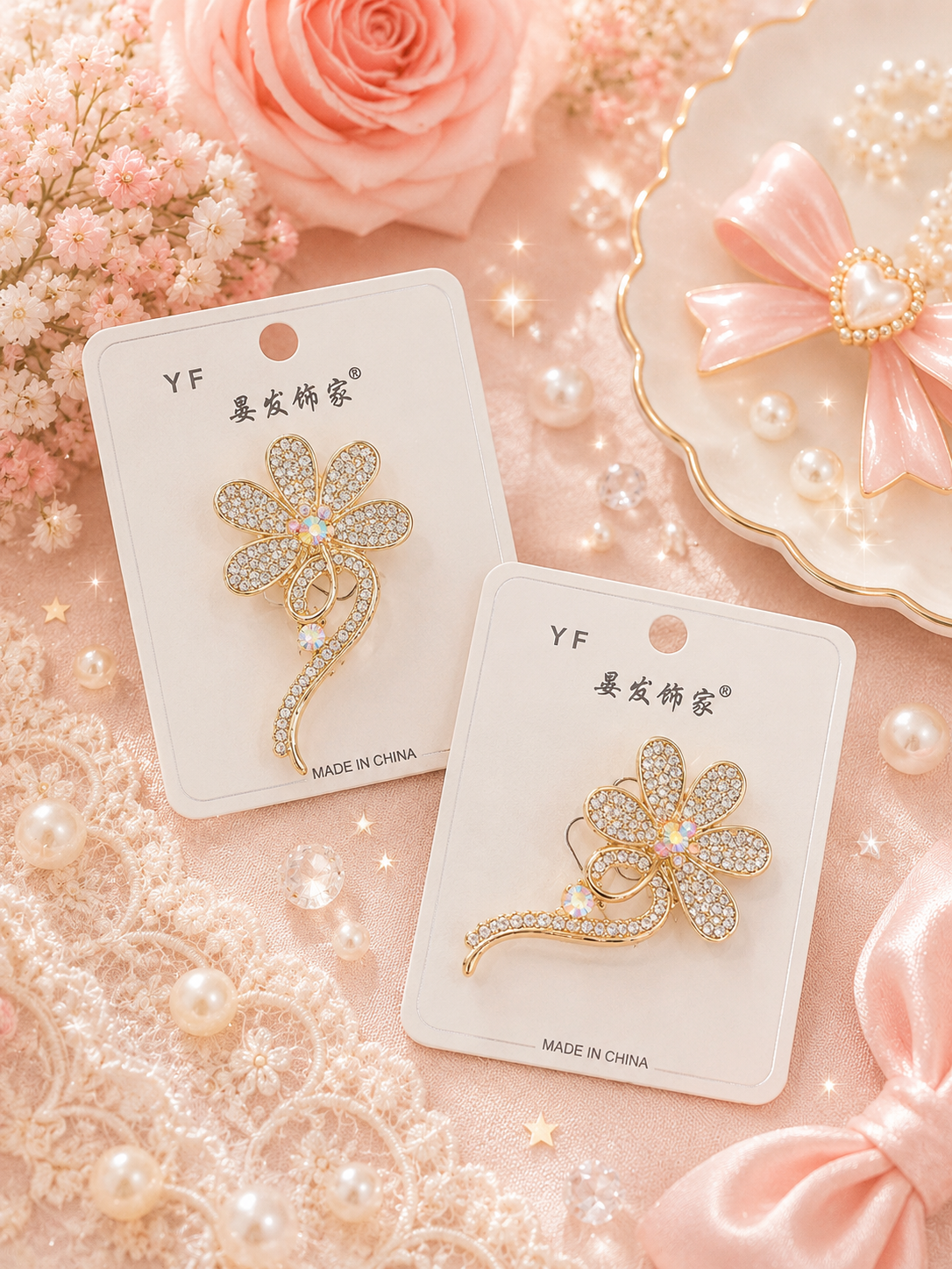Premium Korean hair pin +saree pin ( pack of 6)