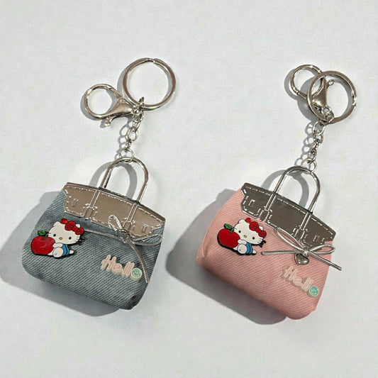 Cute Cartoon Mini Handbag Keychain Coin Pouch | Small Tote Bag Charm for Girls( pack of 6)