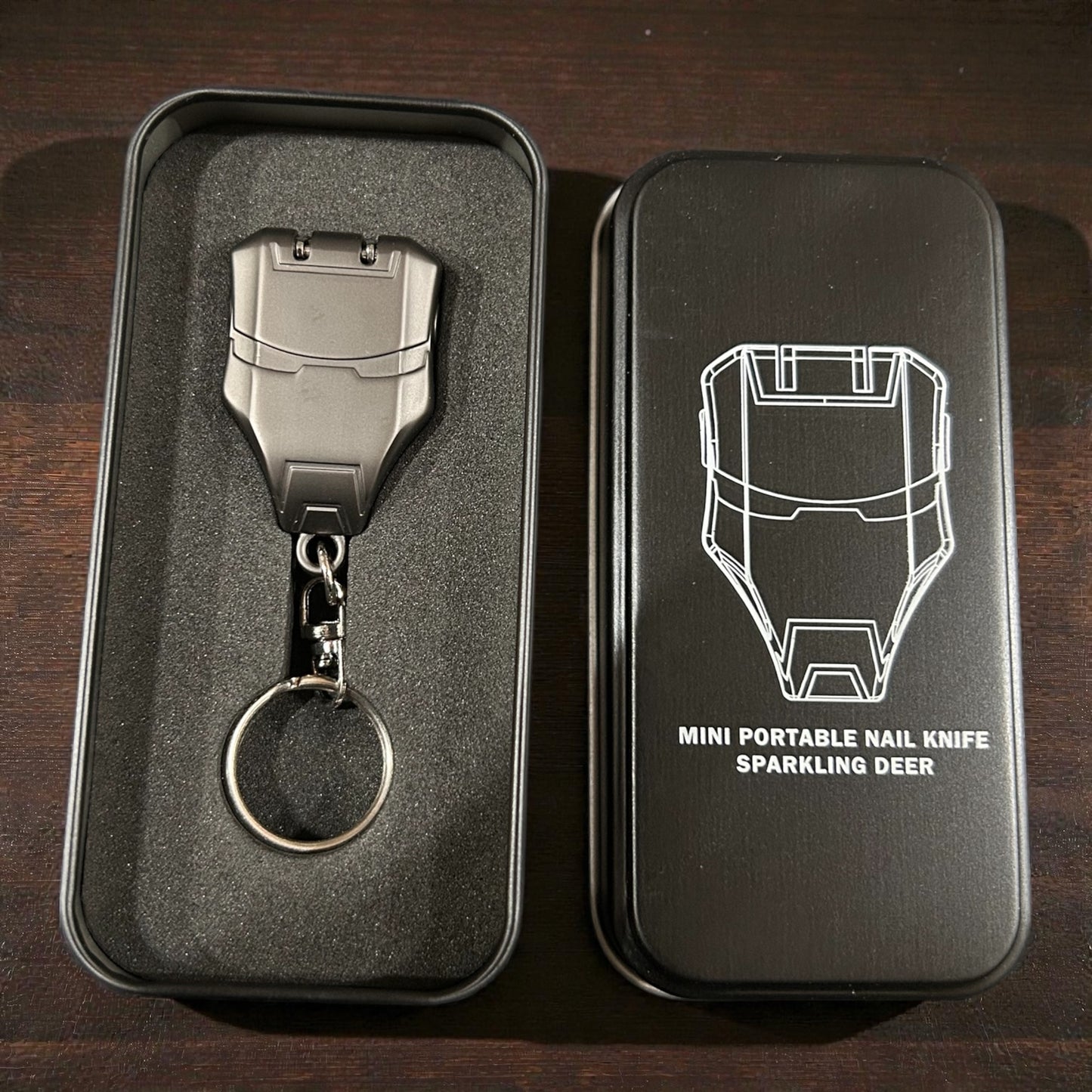 Iron-Man Style Mini Nail Cutter Keychain