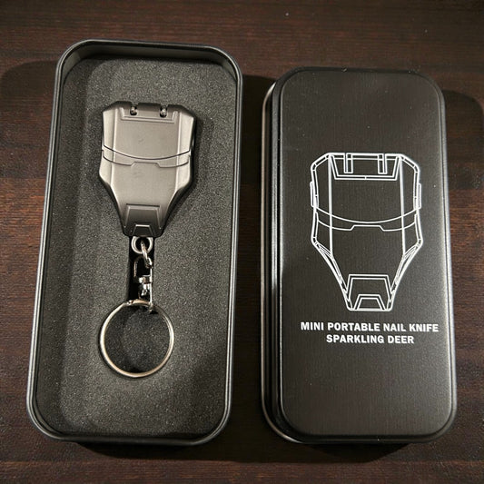 Iron-Man Style Mini Nail Cutter Keychain