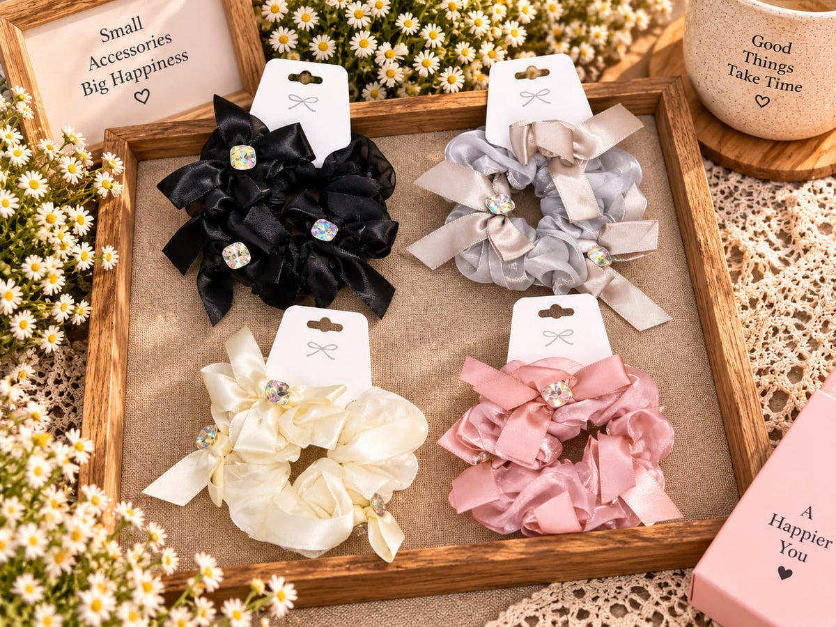 Korean premium scrunchie (pack of 12)