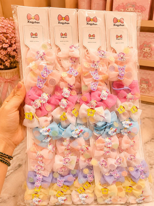 Korean cute hairrubber band for kids(pack of 10 pair in one strip)