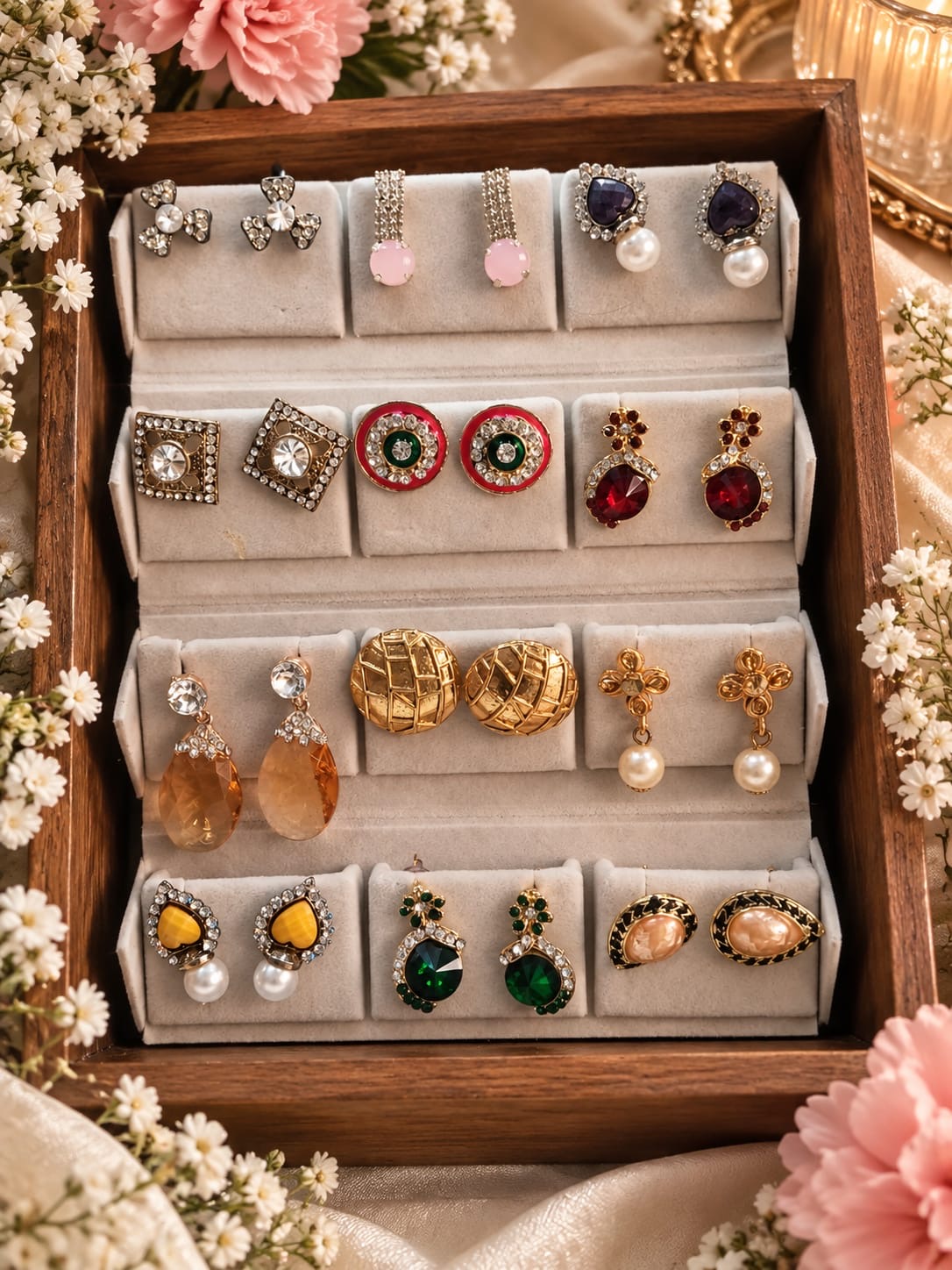 Most viral product earrings combo box (pack of 12 )