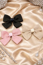 Luxury Tweed Texture Hair Bows – Elegant Korean Style Bow Clips for Women & Girls | Soft Classic Fabric Hair Accessories(pack of 10)