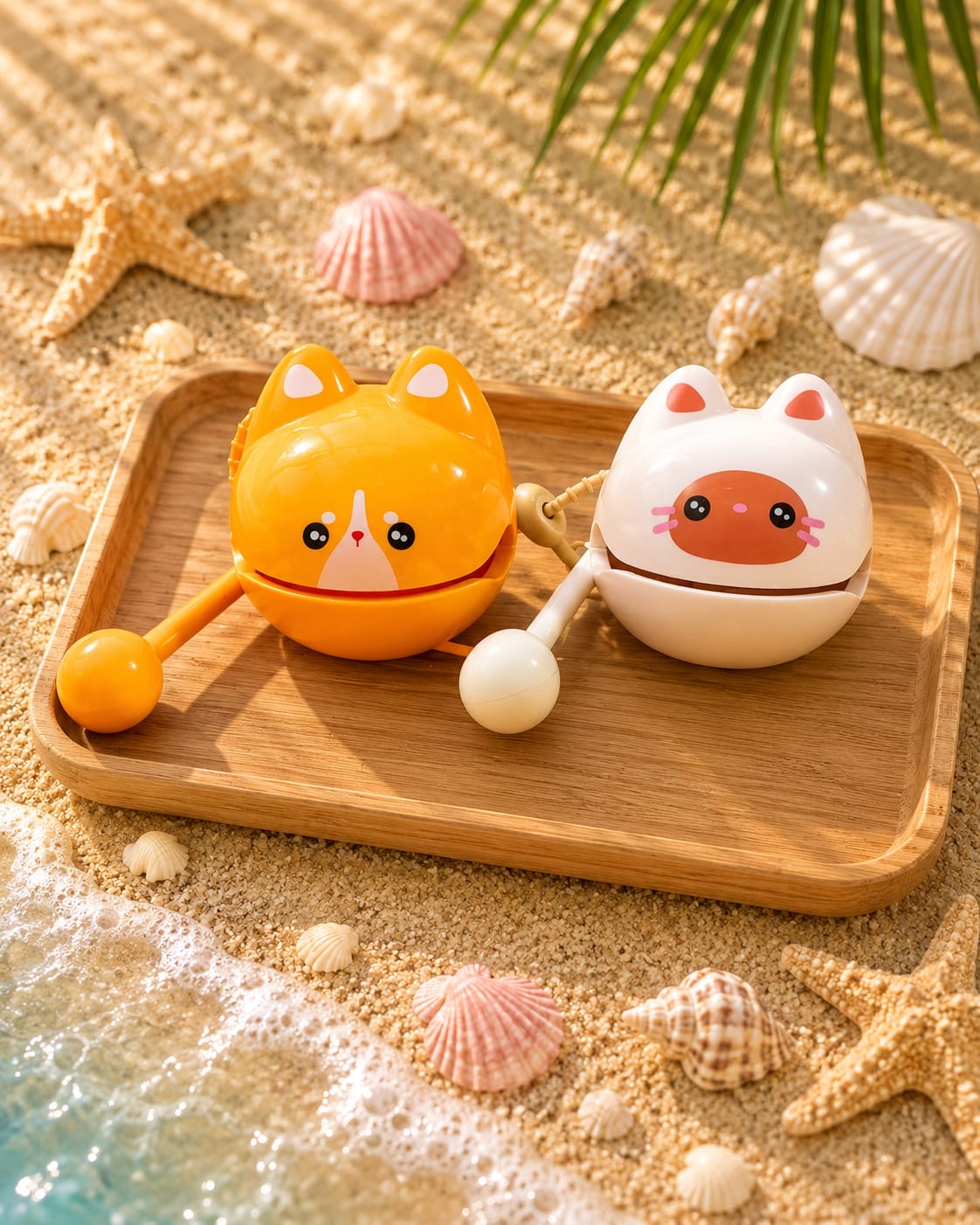 Cute Cartoon Cat Hand Bell Keychain | Kawaii Animal Bell Toy | Portable Sound Bag Charm(pack of 12)
