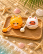 Cute Cartoon Cat Hand Bell Keychain | Kawaii Animal Bell Toy | Portable Sound Bag Charm(pack of 12)