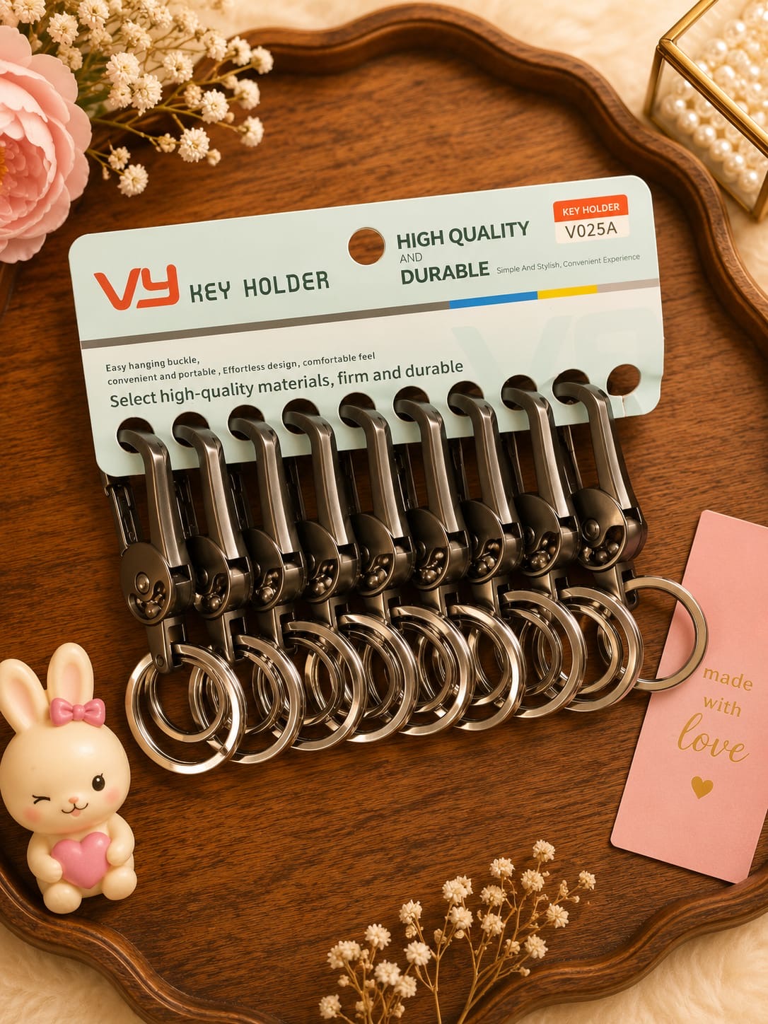 Korean premium hook keychain (pack of 12)