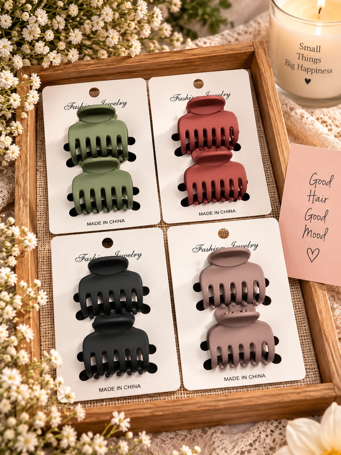 Korean 2 piece combo clutchers (pack of 12 sets)