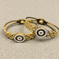Anti-Tarnish Gold-Tone Designer Kada Bangles with Crystal Studded Circular Motif ( pack of 3)