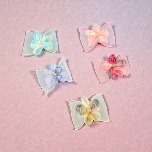 Korean crystal flower hair pin for woman and girls ( pack of 5)