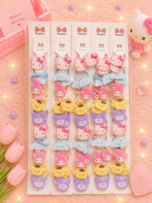 Korean cute hairrubber band for kids(pack of 10 pair in one strip)