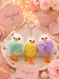 Cute Fluffy Chick Keychain | Kawaii Plush Bird Bag Charm | Soft Pom Pom Key Ring(pack of 12)