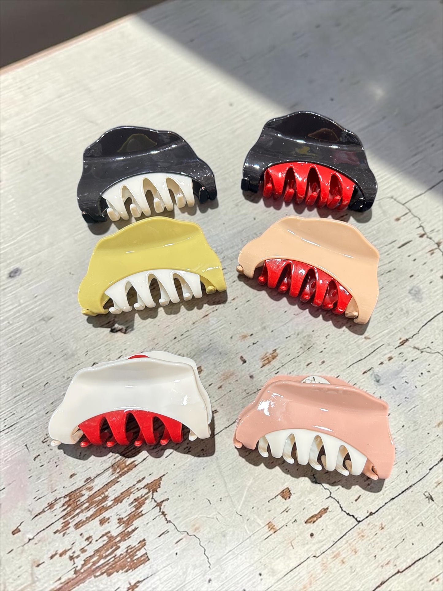 Korean Minimalist Hair Claw Clip Set – Matte Glossy Strong Hold Hair Clutch for Women & Girls (pack of 12)
